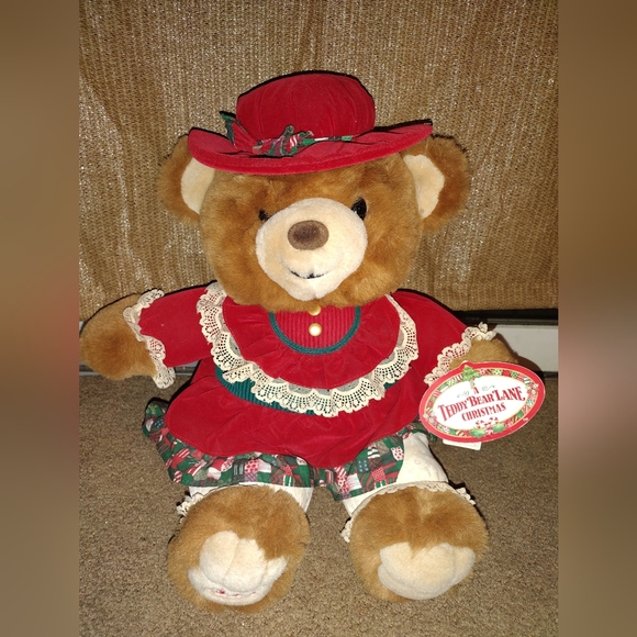 A Teddy Bear Lane Christmas Toys Vintage 994 Kmart A Teddy Bear Lane Christmas Teddy Plush